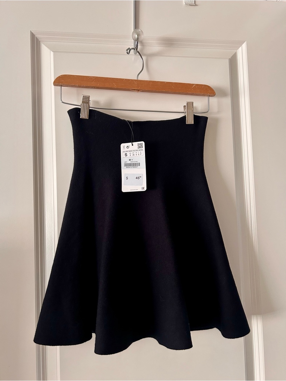 Zara Black Circle Skirt - Flared Skater Style (NWT)